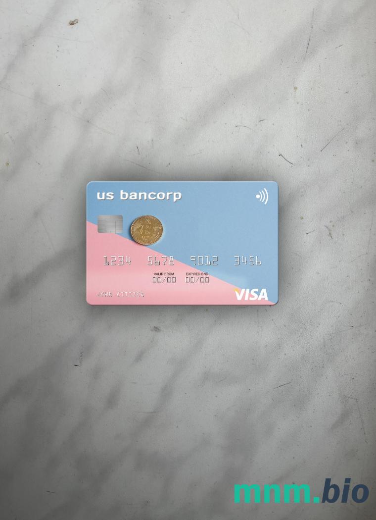 USA U.S. Bancorp bank wygląd zdjęcia karty wizowej skan PSD + zdjęcie